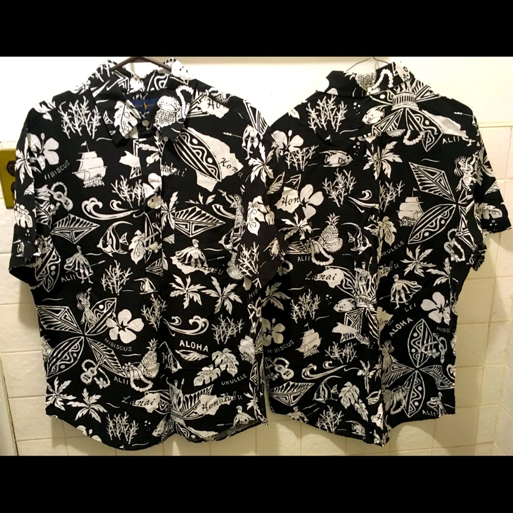 Polo Hawaiian pullover shirt, large
